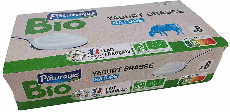 Yaourt brasse nature bio 8x125