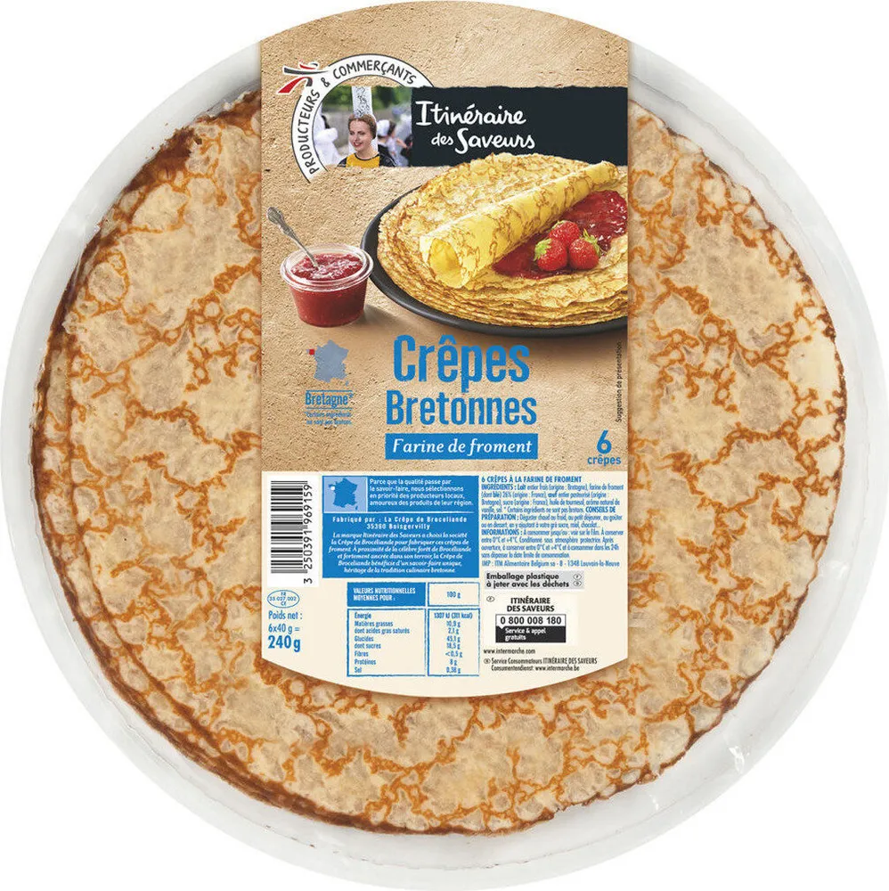 Crepes de froment x6