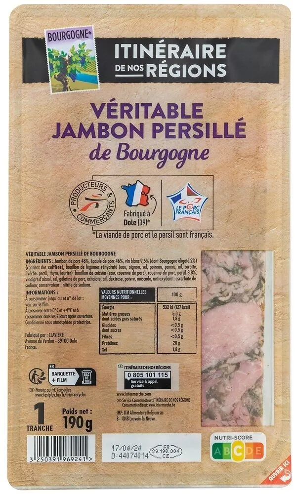 Jambon persille de bourgogne 190g idr