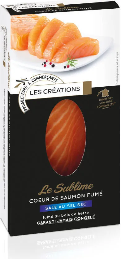 Le sublime cœur de saumon fumé salé au sel sec
