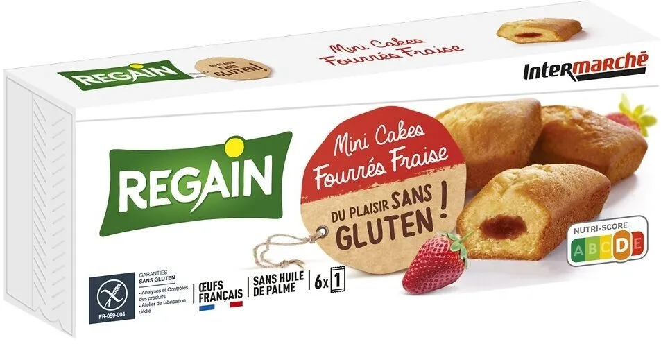 Mini cakes fourrage fraise x6 - SANS GLUTEN