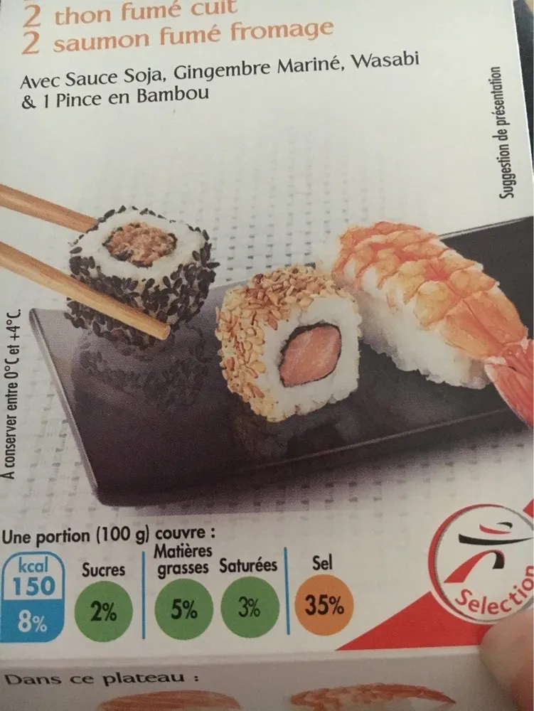 Sushis Nigiris et California Rolls, les 10 sushis 225 g