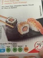 Sushis Nigiris et California Rolls, les 10 sushis 225 g
