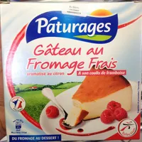 Gâteau au fromage frais & son coulis de framboise