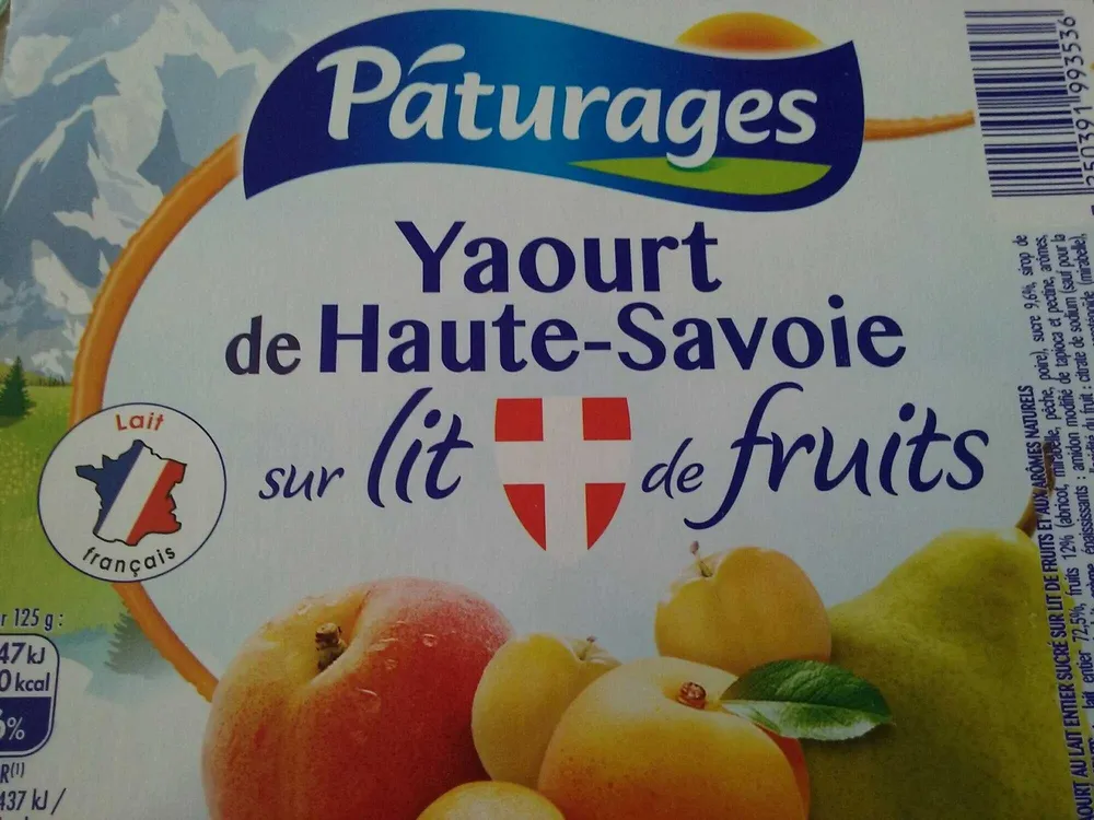 Yaourt de Haute-Savoie sur lit de fruits