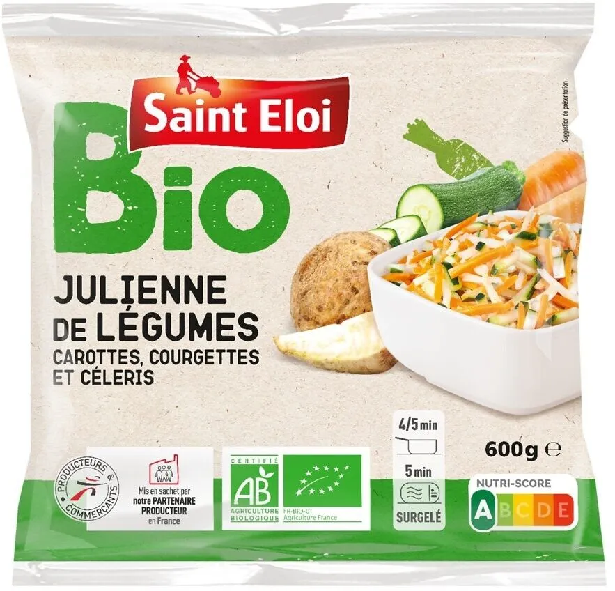 Julienne de legumes bio 600g