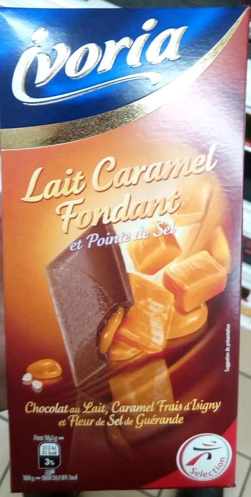 Tablette fourrée chocolat au lait caramel à la fleur de sel de Guérande - 125g