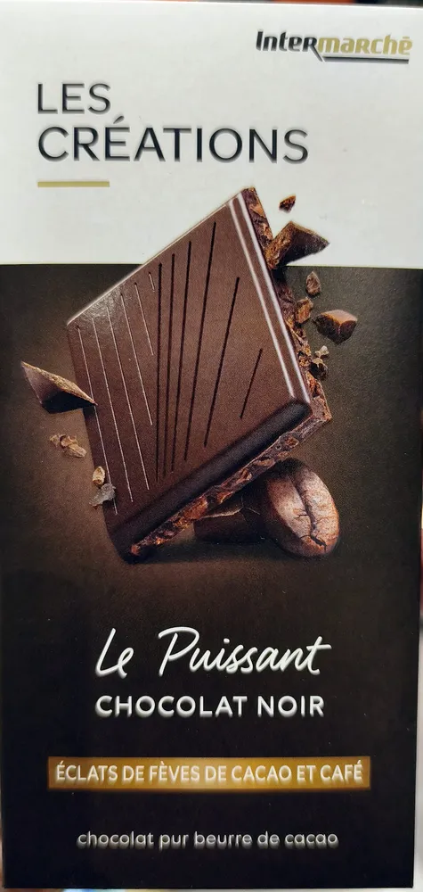 Tablette dégustation chocolat noir éclats de fèves de cacao & café - 100g