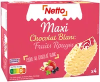 Maxi gourmand fruits rouges - chocolat blanc (S/G) enrobage chocolat blanc - céréales x4 - 100mL
