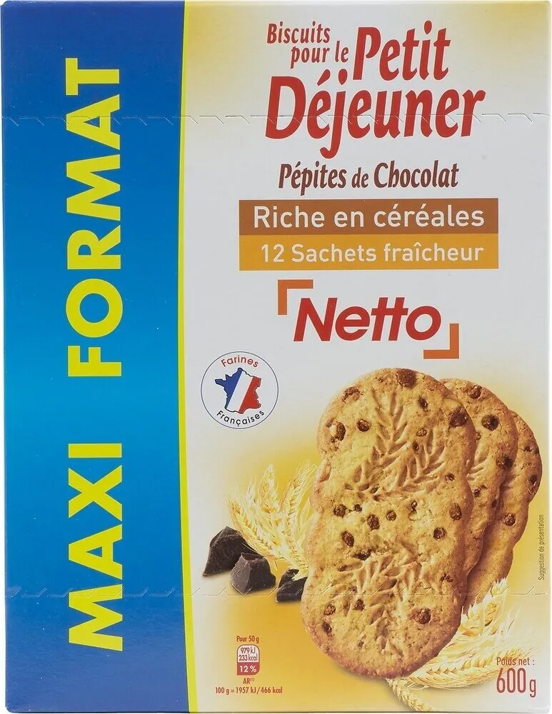 Déjeuner Céréales & Pépites chocolat - 600g