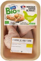 2 cuisses de poulet bio blanc - 500g environ