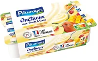 YAOURT AUX FRUITS MIXES - FRUITS JAUNES 8X125G - abricot/nectarine, pêche, mangue