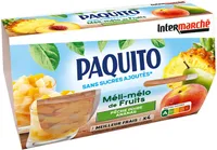 CUP Méli-mélo : Mélange de Pêches, ananas et poires SSA - 4 x 65g