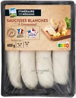 Saucisses Blanches à l'emmental - 400g poids fixe