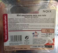 Mini saucissons secs aux noix