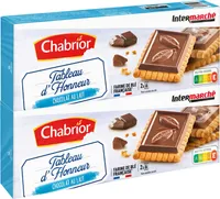 Petit beurre avec tablette de chocolat au lait