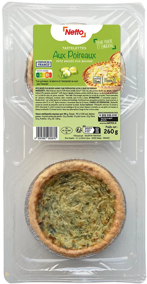TARTE POIREAUX x 2 - 260G