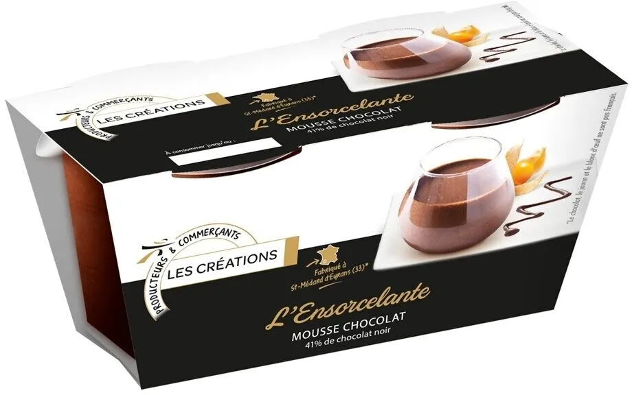 Mousse au chocolat noir premium 2x90g