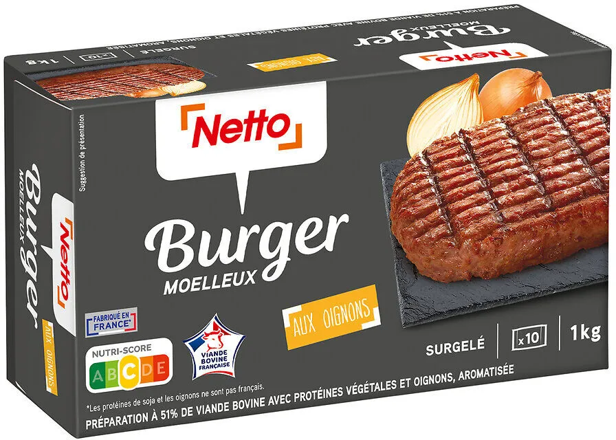 Burger aux oignons netto 1kg
