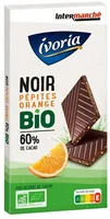 Tablette BIO dégustation Noir pépites orange