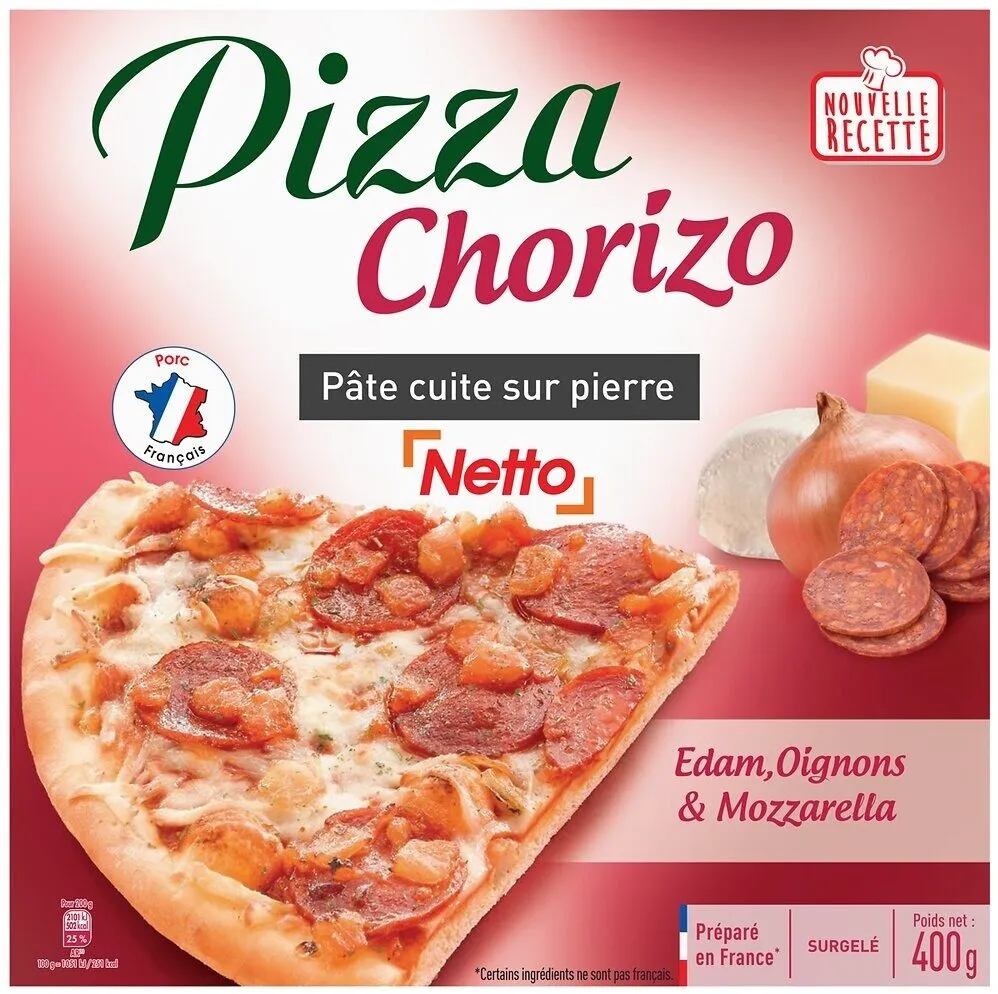 Pizza Di Pierra Chorizo surgelée 400g
