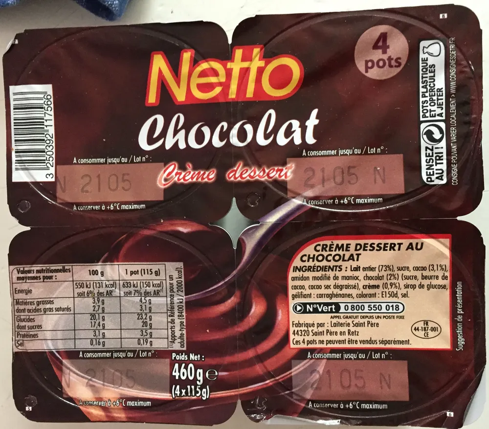 Cd chocolat netto 4x115g