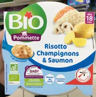 Assiette bio risotto saumon champignons 18 MOIS 260g