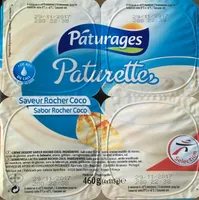 Pâturages Paturette Crème dessert saveur Rocher Coco les 4 pots de 115 g