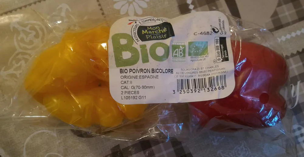 Poivrons bio bicolore