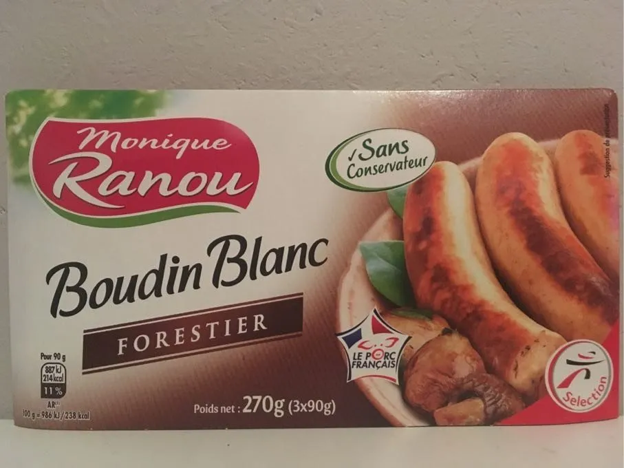 Boudin blanc porc forestier x3 270g