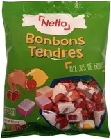 Bonbons Carrés tendres aux jus de fruits - 360g