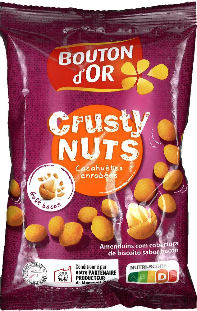 Cacahuètes enrobées goût bacon - Crusty Nuts - 125 g
