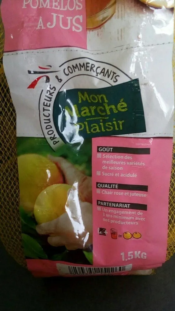 Mon Marché Plaisir Pomelos à jus le filet de 1,5