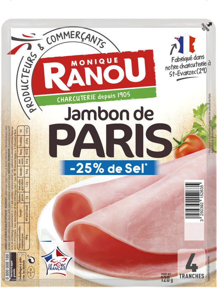 Jambon paris dd tsr 4t 120g