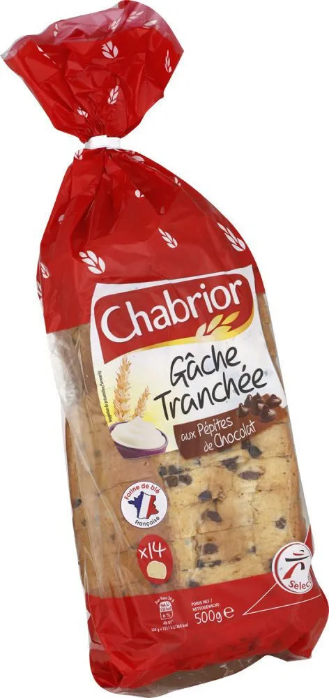 Gâche tranchée aux pépites de chocolat