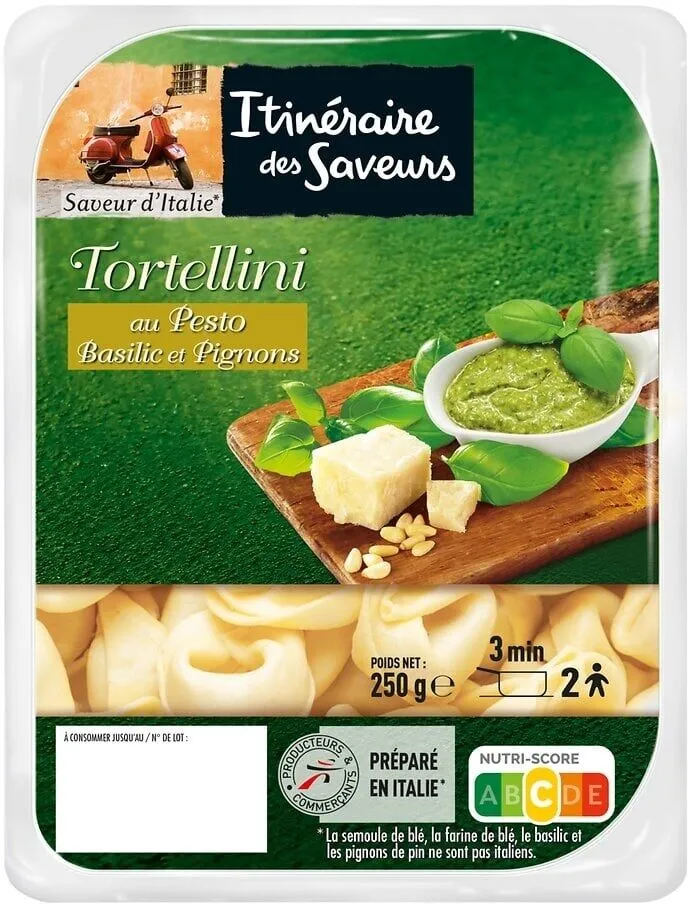 TORTELLINI AU PESTO, BASILIC ET PIGNONS 250g