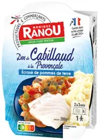 DOS DE CABILLAUD A LA PROVENCALE ET ECRASE DE POMMES DE TERRE 280g
