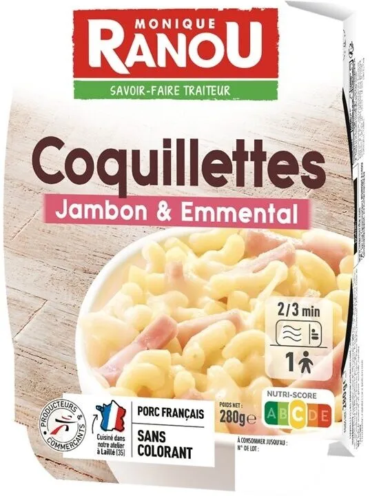 COQUILLETTES AU JAMBON ET AU FROMAGE 280g