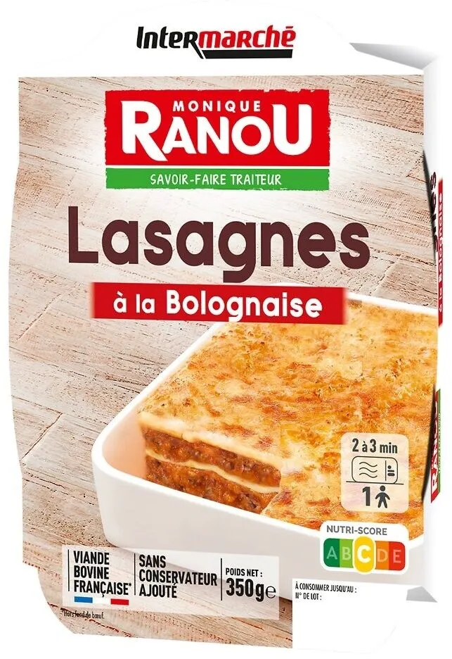 LASAGNE BOLOGNAISE 350g (Ancien EAN3250390787303 dans PAC 2021)