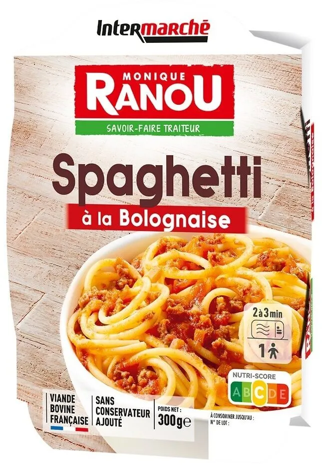 SPAGHETTIS TAGLIATELLES A LA BOLOGNAISE 330g SPAGHETTI BOLOGNAISE 2020 spa