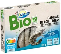 GAMBAS BLACK TIGER BIO 325G calibre : 30/36/kg