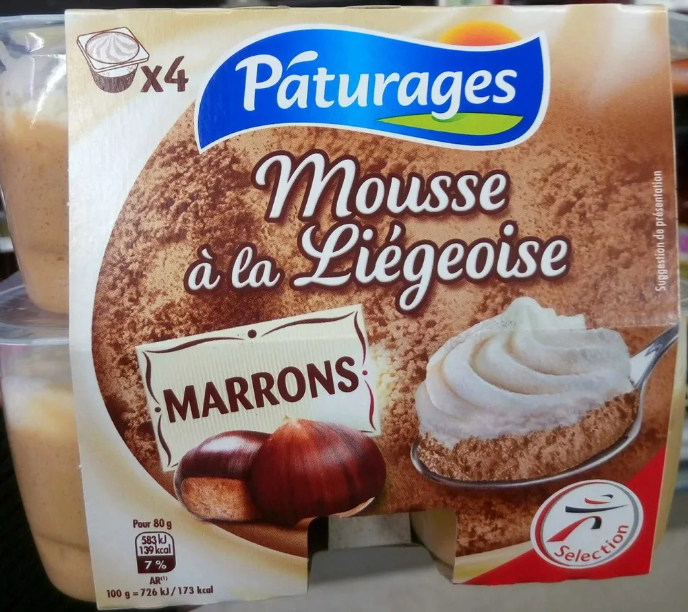 Mousse à la Liégeoise Marrons