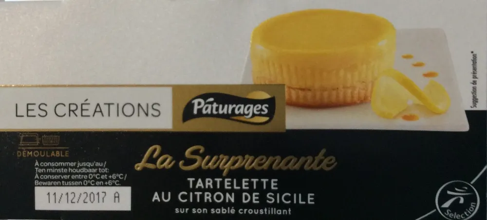 Les Créations La Surprenante tartelette au citron de Sicile les 2 pots de 80 g