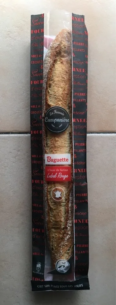 Baguette à base de farine Label Rouge