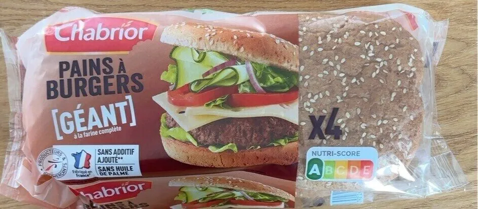 Pains pour hamburger géants complet x4