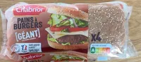 Pains pour hamburger géants complet x4