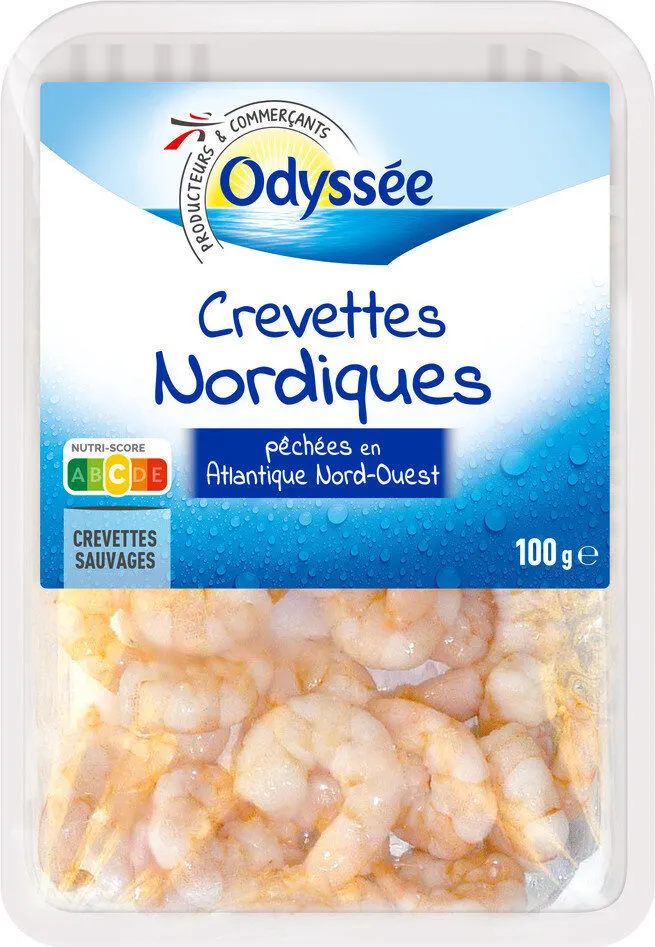 Crevettes nordiques décortiquées cuites - 100g