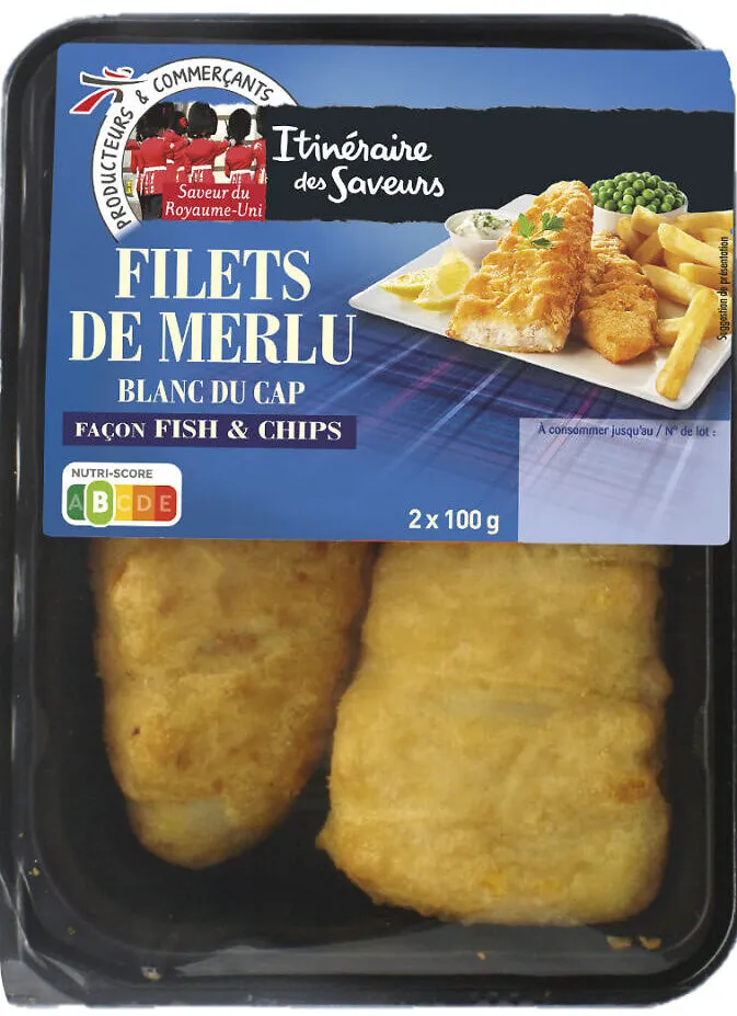 Filets de merlu blanc du cap façon Fish & chips x2 - MSC - IDS - 200g