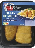 Filets de merlu blanc du cap façon Fish & chips x2 - MSC - IDS - 200g