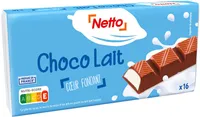 Barres chocolat au lait fourrée lait - 200g